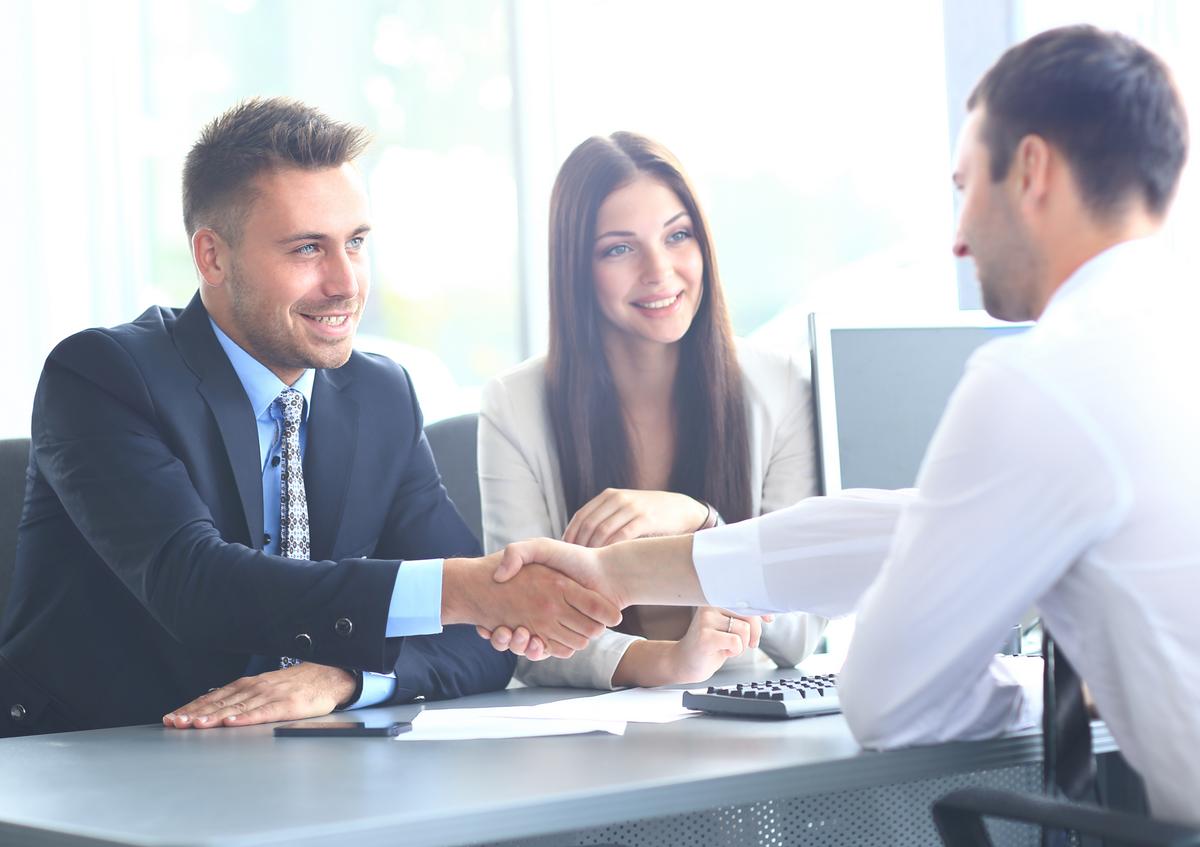 Business people having a meeting