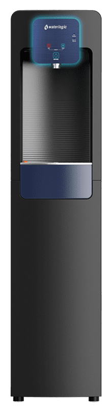 WaterLogic WL50 freestanding point-of-use water dispenser with capacitive touch controls for hot and cold dispensing.